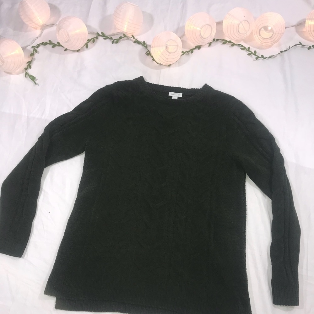 J Jill ~ Olive Green ~ Chenille Sweater ~